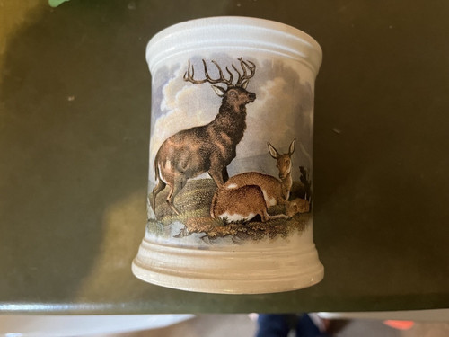 Prattware jar deer stalker - prattware, and